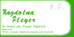 magdolna pleyer business card